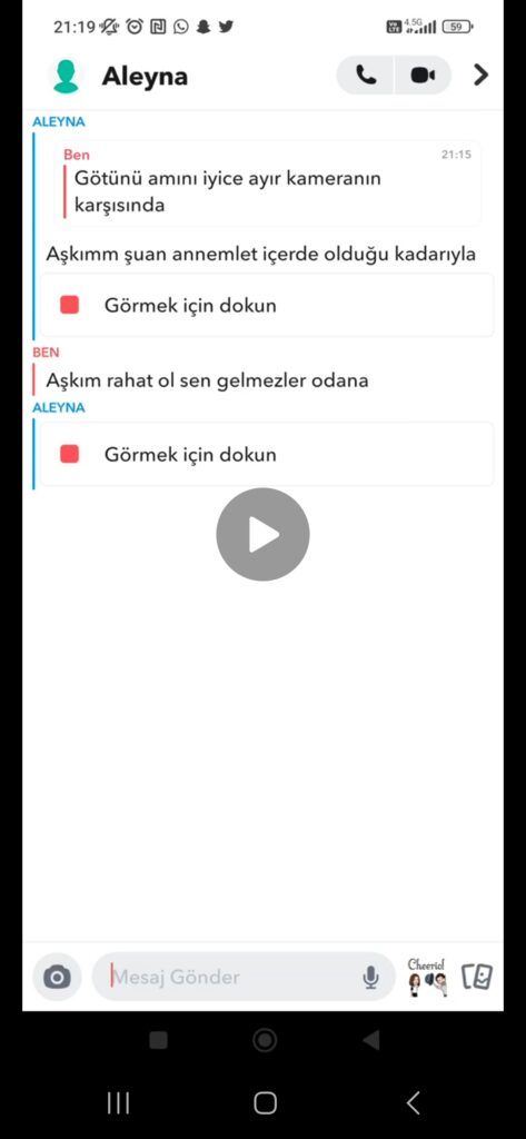 Snapchat Aleyna (Annesi Yan Odada)